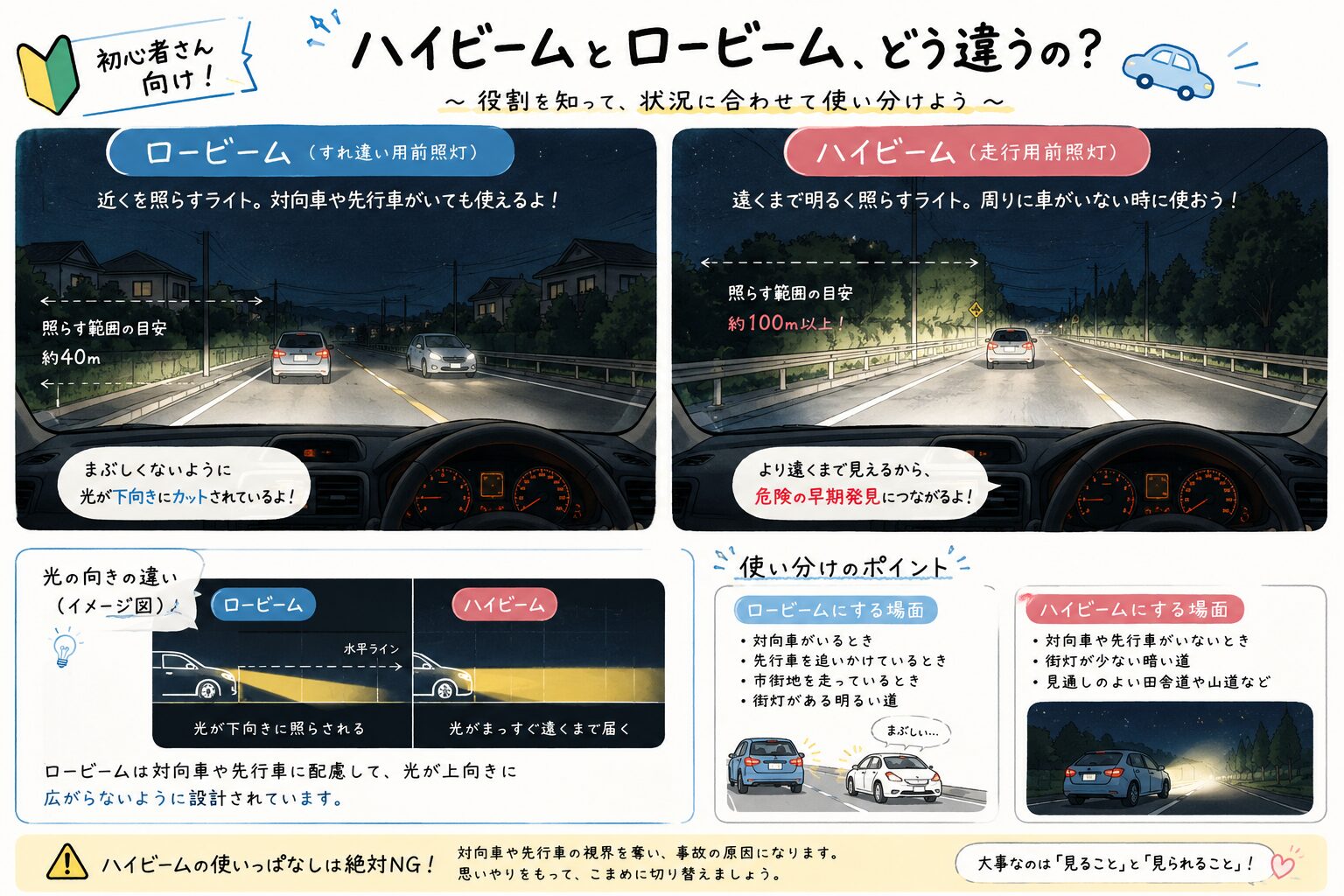 ハイビーム、ロービーム